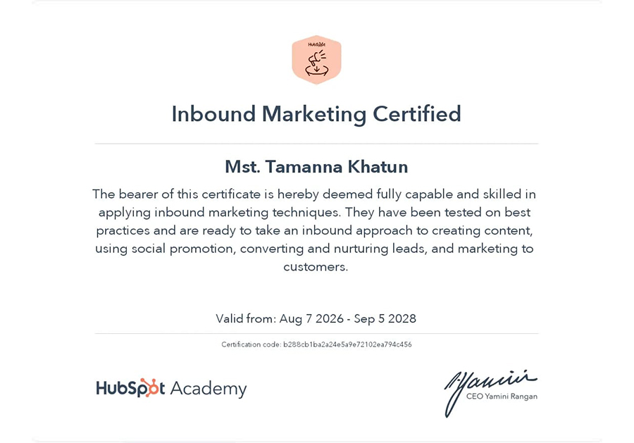 Inbound Marketing Certified