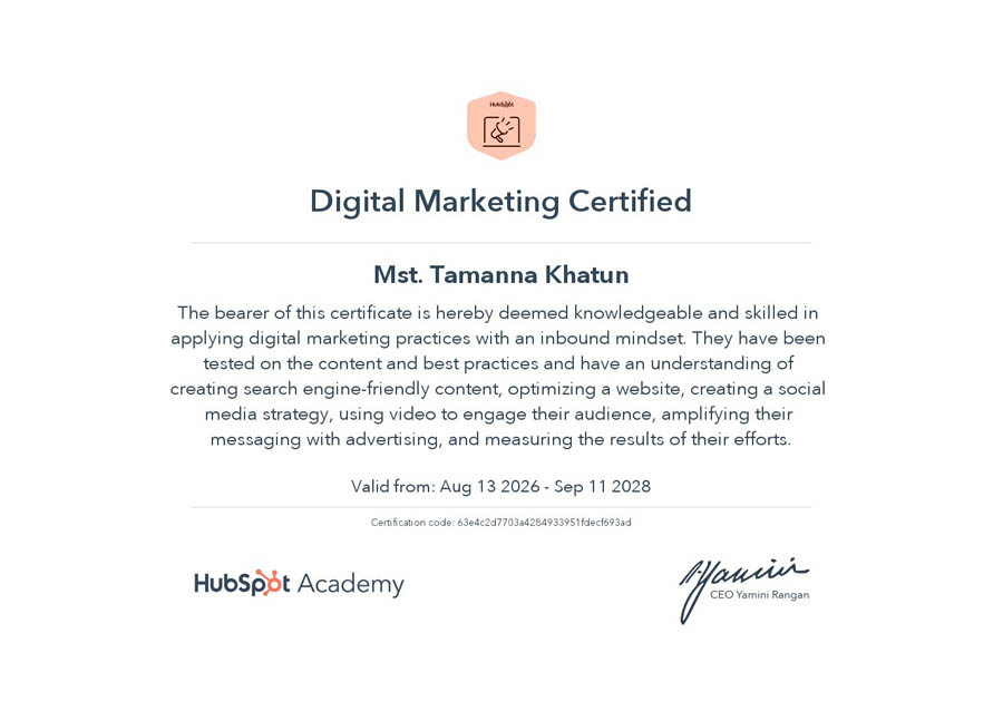Digital Marketing Certified